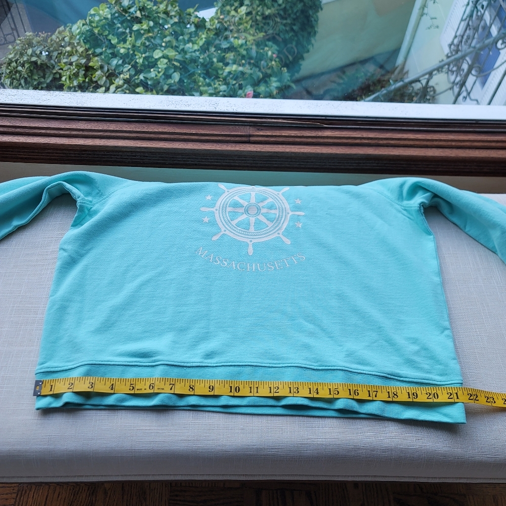 New! J. Crew sz XL X-Large Cape Cod Aqua Blue Pullover Sweatshirt NWT - Picture 6 of 10